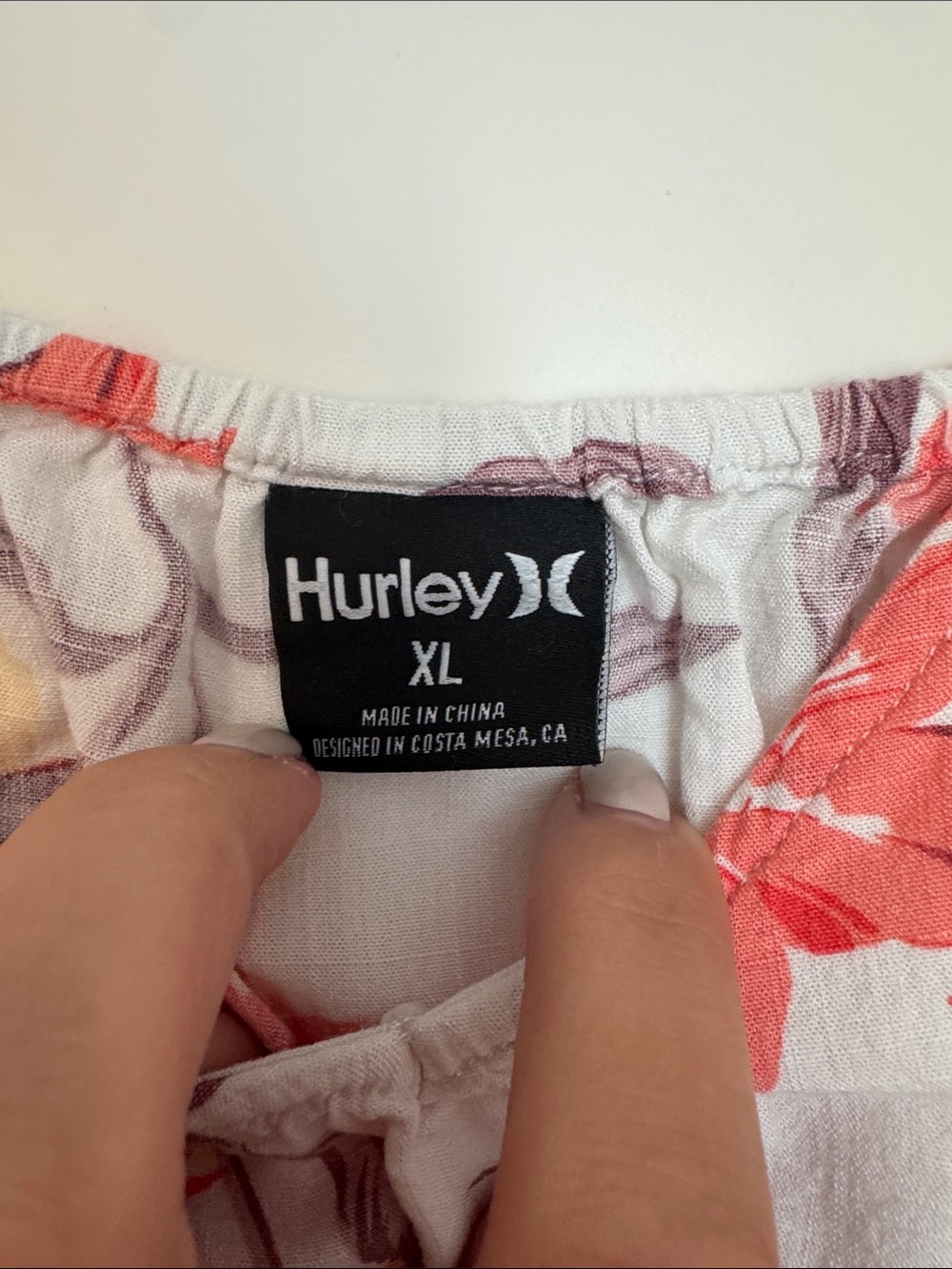 Hurley White Mini Dress with Orange, Purple & Yellow Floral Print - Picture 2 of 9